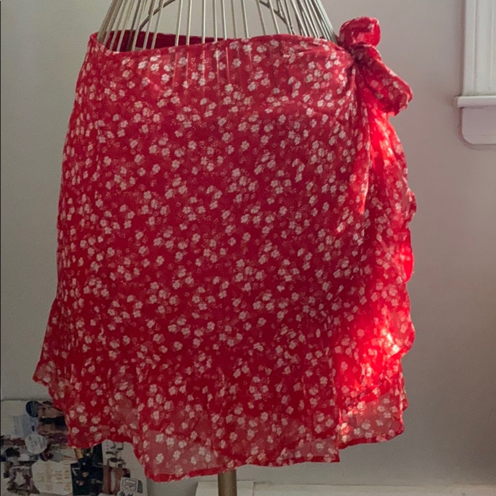 Floral Wrap Skirt